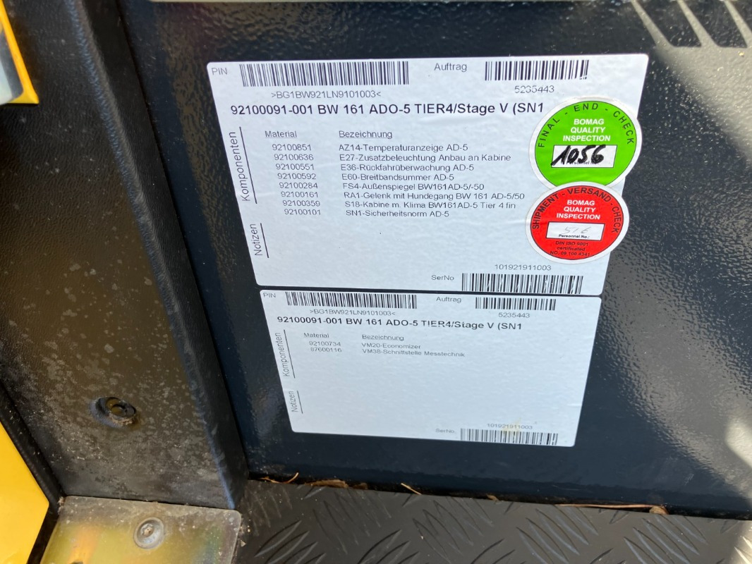 BOMAG DE BW 161 ADO-5  STage V/Tier 4f - Ваљак за пат: слика 3 BOMAG DE BW 161 ADO-5  STage V/Tier 4f - Ваљак за пат: слика 3