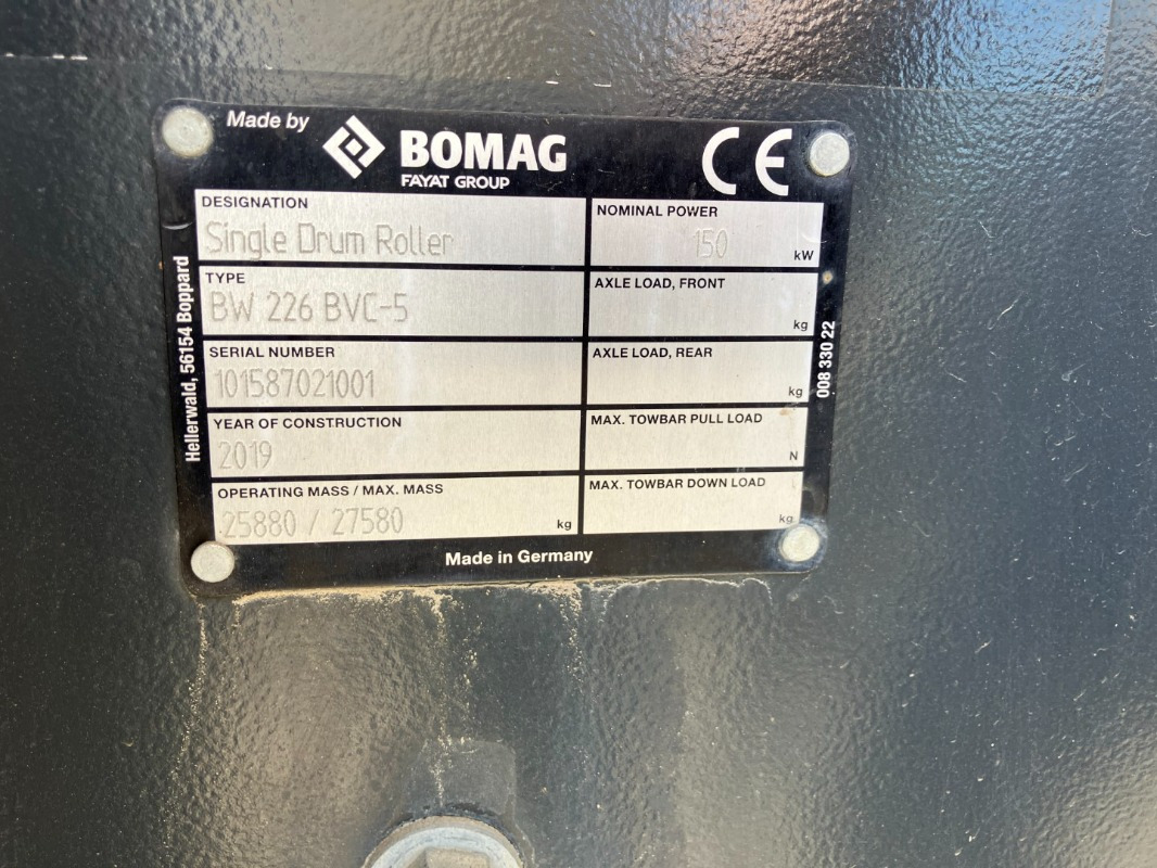 BOMAG DE BW 226 BVC-5 Stage V/Tier 4f - Ваљак: слика 4 BOMAG DE BW 226 BVC-5 Stage V/Tier 4f - Ваљак: слика 4