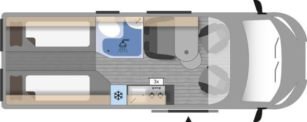 Clever Runner 636 2,2 165PS MJ2024*TRUMA C6 D + E*SHZ* - Кампер комбе: слика 3 Clever Runner 636 2,2 165PS MJ2024*TRUMA C6 D + E*SHZ* - Кампер комбе: слика 3