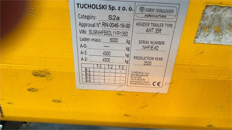 New Holland 4 hjulet skærebordsvogn - Приколка за заглавје на комбајн: слика 3 New Holland 4 hjulet skærebordsvogn - Приколка за заглавје на комбајн: слика 3