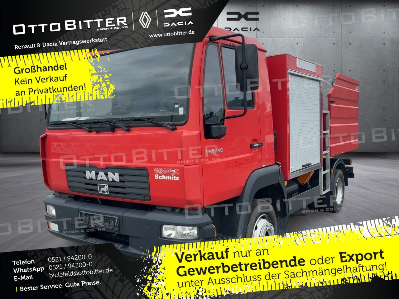 MAN LE 8150 4x2 Löschfahrzeug/Feuerwehr/Wassertank - Камион: слика 1 MAN LE 8150 4x2 Löschfahrzeug/Feuerwehr/Wassertank - Камион: слика 1