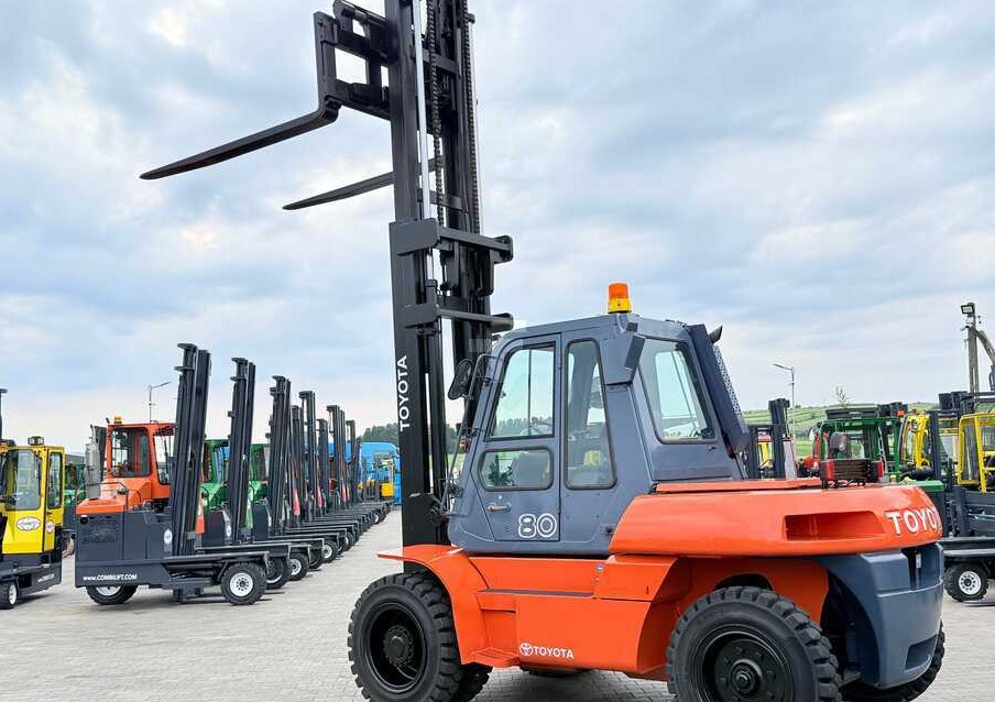 Дизел вилушкар Toyota 60-5FD80 / DIESEL / DUPLEX - 4500MM / NEW TYRES / HEATED CABIN / 8 TON / UDT / EXCELLENT CONDITION: слика 32