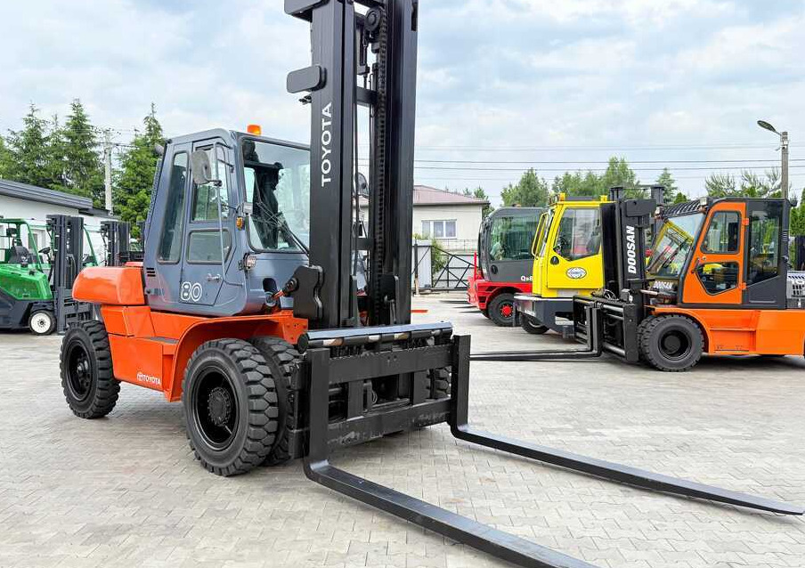 Дизел вилушкар Toyota 60-5FD80 / DIESEL / DUPLEX - 4500MM / NEW TYRES / HEATED CABIN / 8 TON / UDT / EXCELLENT CONDITION: слика 11