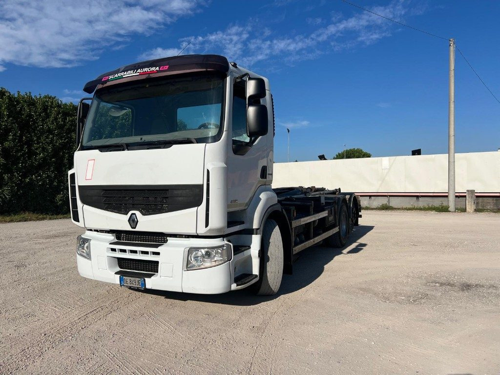 RENAULT PREMIUM 450 SCARRABILE FULL PNEUMATICO - Камион со кука за подигање: слика 1 RENAULT PREMIUM 450 SCARRABILE FULL PNEUMATICO - Камион со кука за подигање: слика 1