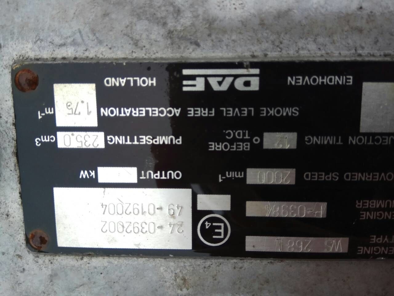 DAF ATI WS268 DAF ATI DAF 85 95 - Мотор за Камион: слика 3 DAF ATI WS268 DAF ATI DAF 85 95 - Мотор за Камион: слика 3