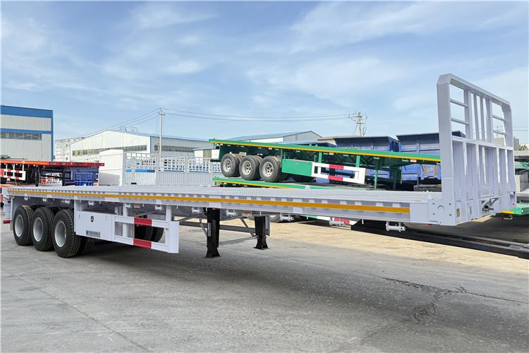 2025 New Model 40ft Flatbed Semi Trailer for Sale In Saudi Arabia - Транспортер на контејнер/ Полуприколка со променливо тело: слика 2 2025 New Model 40ft Flatbed Semi Trailer for Sale In Saudi Arabia - Транспортер на контејнер/ Полуприколка со променливо тело: слика 2