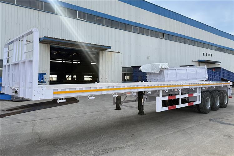 2025 New Model 40ft Flatbed Semi Trailer for Sale In Saudi Arabia - Транспортер на контејнер/ Полуприколка со променливо тело: слика 1 2025 New Model 40ft Flatbed Semi Trailer for Sale In Saudi Arabia - Транспортер на контејнер/ Полуприколка со променливо тело: слика 1