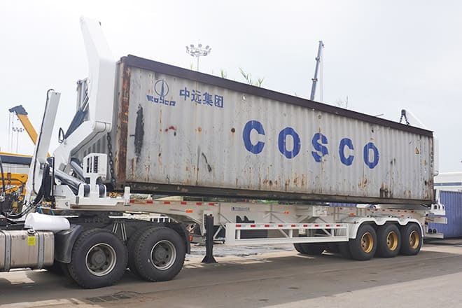 China Container Side Loader Price for Sale in Ghana - Транспортер на контејнер/ Полуприколка со променливо тело: слика 5 China Container Side Loader Price for Sale in Ghana - Транспортер на контејнер/ Полуприколка со променливо тело: слика 5