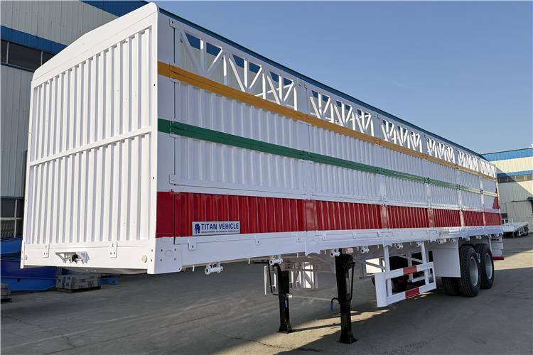 TITAN 2 Axle Fence Cargo Trailer with Bogie Suspension for Sale In Zimbabwe - Полуприколка за добиток: слика 4 TITAN 2 Axle Fence Cargo Trailer with Bogie Suspension for Sale In Zimbabwe - Полуприколка за добиток: слика 4