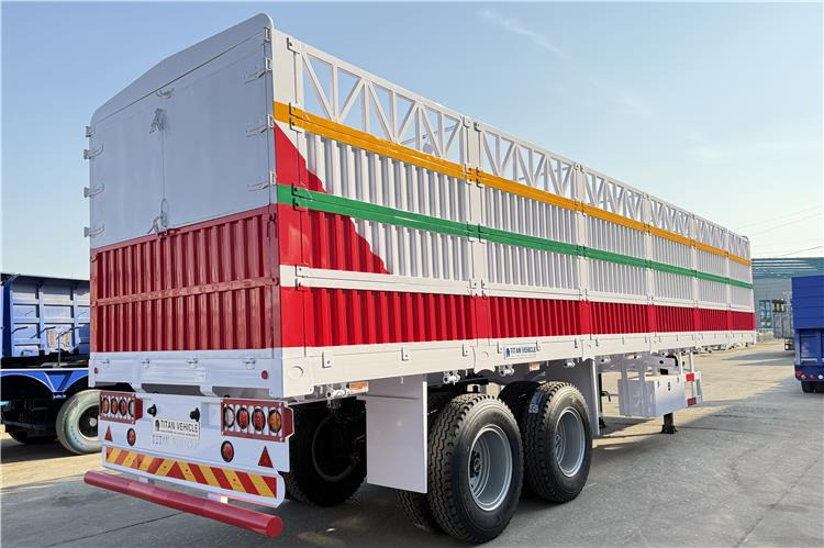 TITAN 2 Axle Fence Cargo Trailer with Bogie Suspension for Sale In Zimbabwe - Полуприколка за добиток: слика 2 TITAN 2 Axle Fence Cargo Trailer with Bogie Suspension for Sale In Zimbabwe - Полуприколка за добиток: слика 2