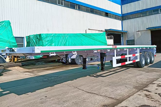 TITAN 3 Axle 40 Ft Flatbed Trailer for Sale in Mauritania - Полуприколка платформа: слика 3 TITAN 3 Axle 40 Ft Flatbed Trailer for Sale in Mauritania - Полуприколка платформа: слика 3
