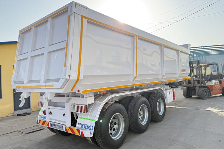 TITAN 3 Axle Tipper Trailer for Sale in Tanzania - Кипер полуприколка: слика 1 TITAN 3 Axle Tipper Trailer for Sale in Tanzania - Кипер полуприколка: слика 1