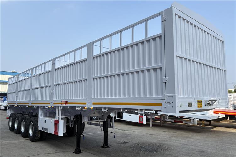 TITAN 4 Axle 80 Ton Fence Cargo Truck Trailer for Sale in Nigeria - Полуприколка за добиток: слика 2 TITAN 4 Axle 80 Ton Fence Cargo Truck Trailer for Sale in Nigeria - Полуприколка за добиток: слика 2