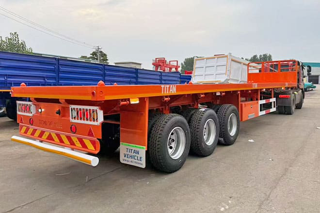 TITAN 40Ft Flatbed Trailer for Sale Price in Jamaica - Полуприколка платформа: слика 2 TITAN 40Ft Flatbed Trailer for Sale Price in Jamaica - Полуприколка платформа: слика 2