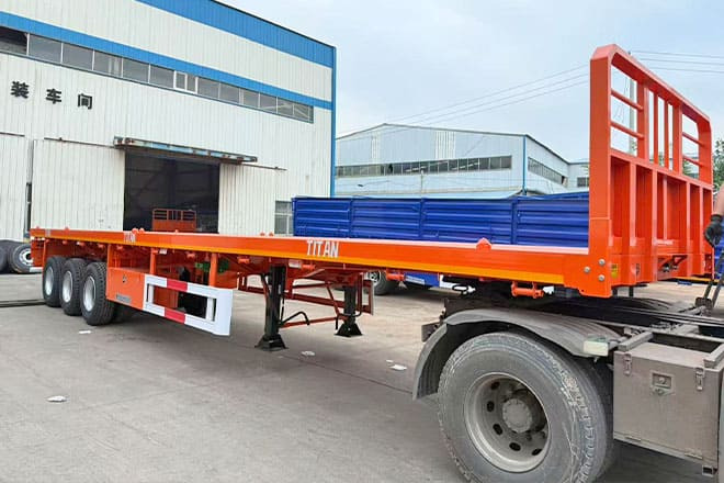 TITAN 40Ft Flatbed Trailer for Sale Price in Jamaica - Полуприколка платформа: слика 1 TITAN 40Ft Flatbed Trailer for Sale Price in Jamaica - Полуприколка платформа: слика 1