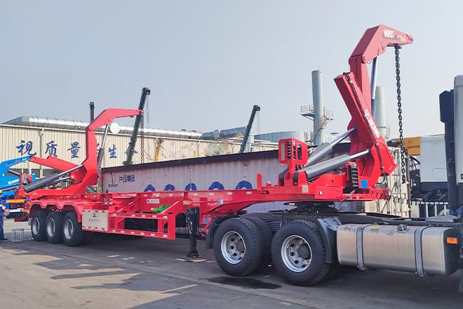 XCMG 20 40Ft Container Side Loader for Sale in Tanzania - Транспортер на контејнер/ Полуприколка со променливо тело: слика 1 XCMG 20 40Ft Container Side Loader for Sale in Tanzania - Транспортер на контејнер/ Полуприколка со променливо тело: слика 1