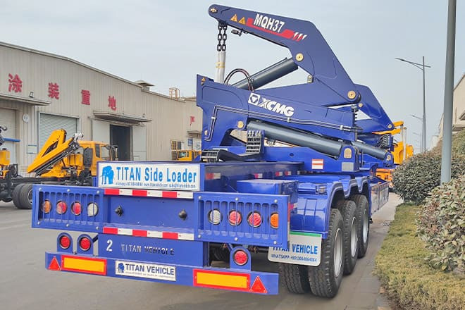 XCMG 40 Ft Container Side Loader Trailer for Sale in Papua New Guinea - Транспортер на контејнер/ Полуприколка со променливо тело: слика 3 XCMG 40 Ft Container Side Loader Trailer for Sale in Papua New Guinea - Транспортер на контејнер/ Полуприколка со променливо тело: слика 3