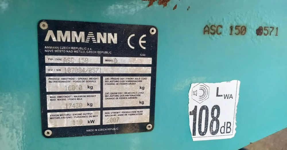 Ammann ASC 150 walec stal guma - Ваљак: слика 4 Ammann ASC 150 walec stal guma - Ваљак: слика 4