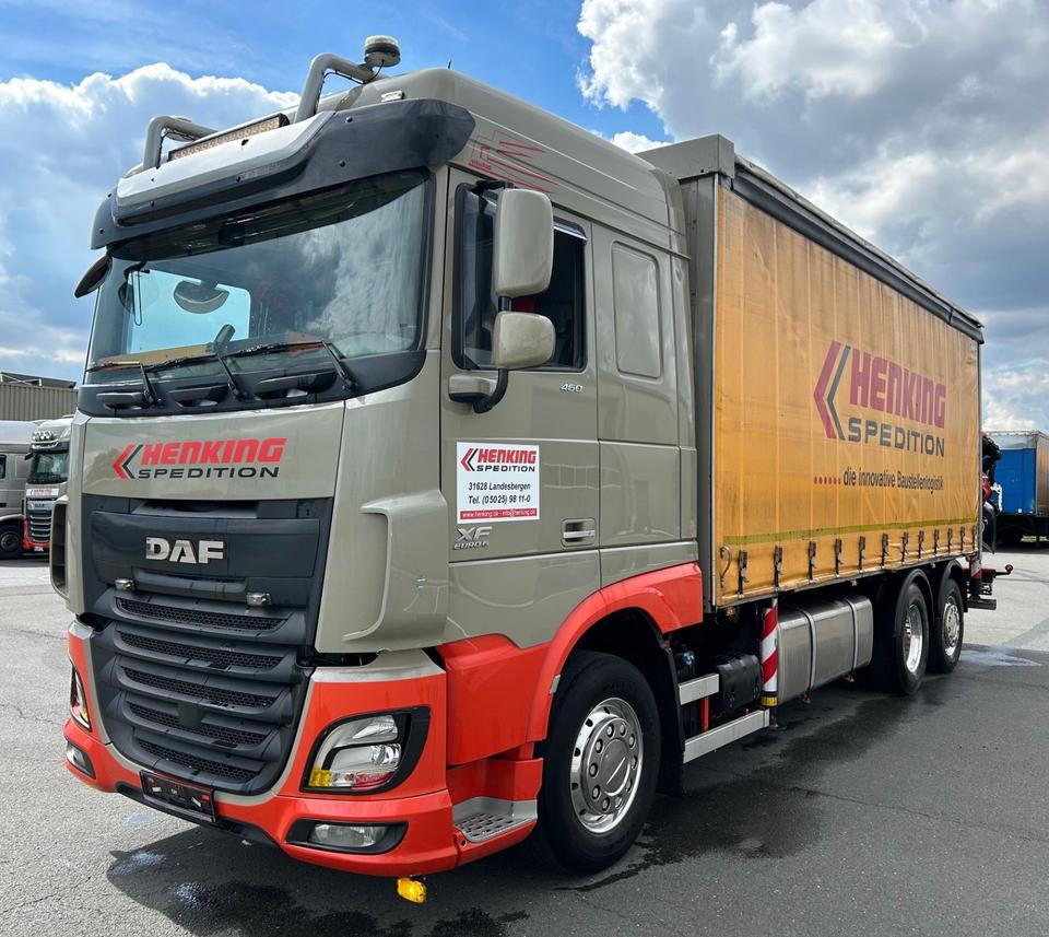 DAF DAF XF 460 FAN + PALFINGER + 16mtr + Lenkachse + EURO 6 - Камион со церада, Камион со кран: слика 1 DAF DAF XF 460 FAN + PALFINGER + 16mtr + Lenkachse + EURO 6 - Камион со церада, Камион со кран: слика 1
