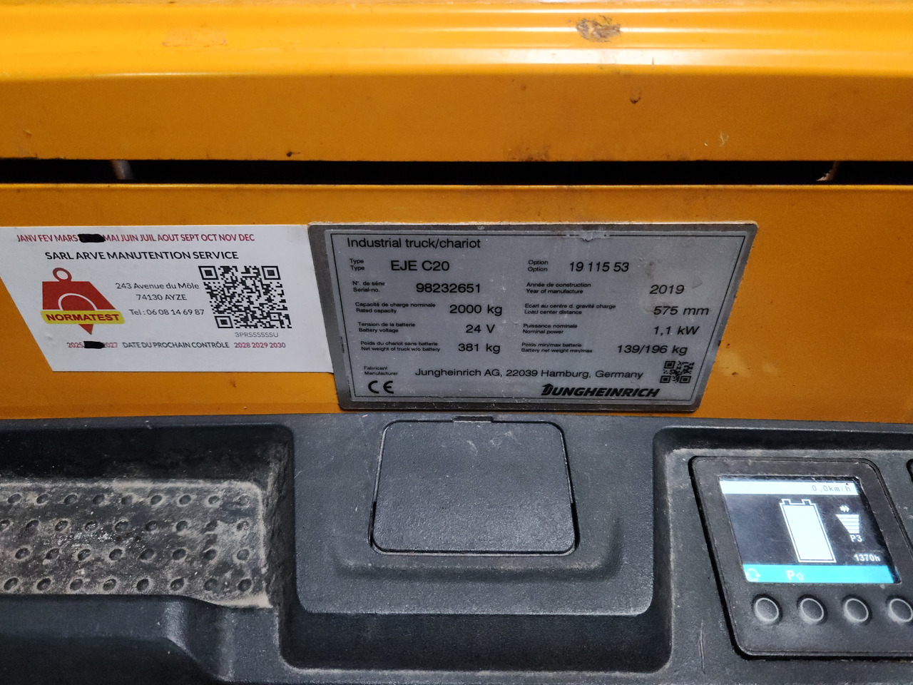 JUNGHEINRICH EJEC20 - Вилушкар за палети: слика 1 JUNGHEINRICH EJEC20 - Вилушкар за палети: слика 1