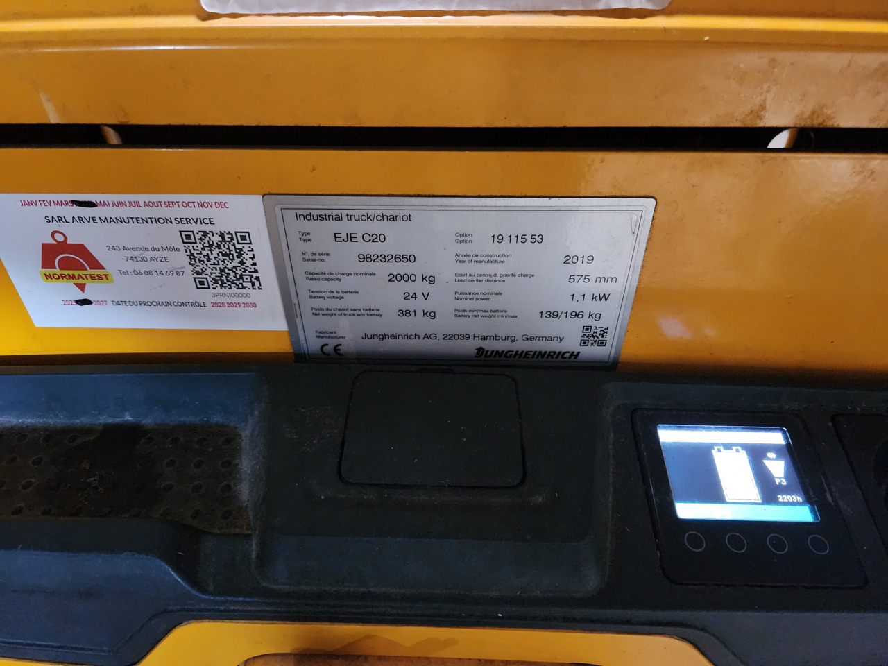 JUNGHEINRICH EJEC20 - Вилушкар за палети: слика 3 JUNGHEINRICH EJEC20 - Вилушкар за палети: слика 3