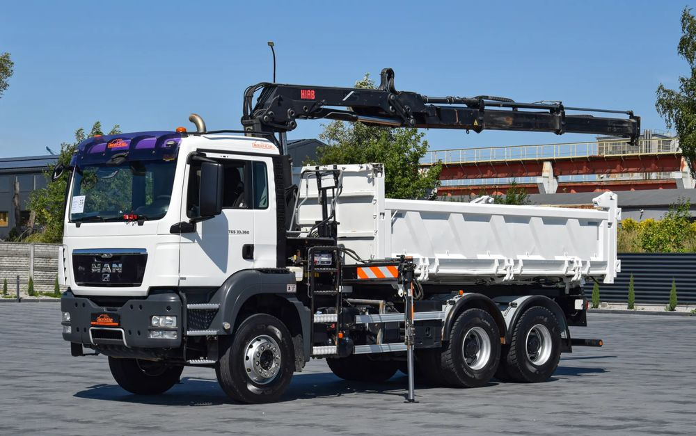 MAN TGS 33.360 / 6x4 / HDS HIAB 122 E-2 HIDUO / STEROWANIE RADIOWE / WYWROTKA / HYDROBURTA / AUTOMAT / KLIMA / TEMPOMAT / KAMERA COFANIA / SPROWADZONY - Кипер: слика 1 MAN TGS 33.360 / 6x4 / HDS HIAB 122 E-2 HIDUO / STEROWANIE RADIOWE / WYWROTKA / HYDROBURTA / AUTOMAT / KLIMA / TEMPOMAT / KAMERA COFANIA / SPROWADZONY - Кипер: слика 1