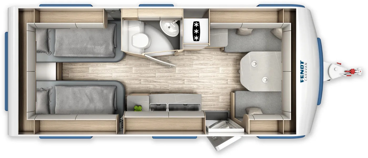 Fendt Bianco Activ 515 SGE Safety-Paket, GFK, 2.000 KG - Камп приколка: слика 2 Fendt Bianco Activ 515 SGE Safety-Paket, GFK, 2.000 KG - Камп приколка: слика 2