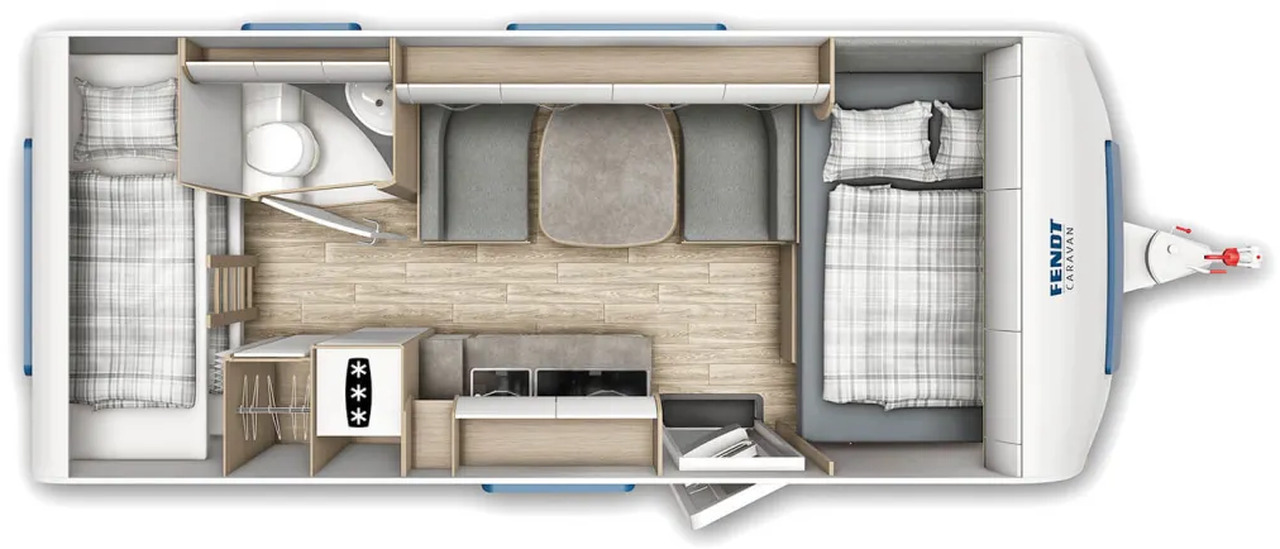 Wohnwagen Fendt Bianco Activ 515 SKF volle Hütte - Камп приколка: слика 2 Wohnwagen Fendt Bianco Activ 515 SKF volle Hütte - Камп приколка: слика 2