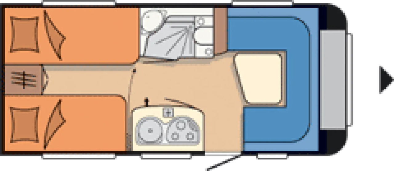 Wohnwagen Hobby De Luxe 460 LU - Камп приколка: слика 2 Wohnwagen Hobby De Luxe 460 LU - Камп приколка: слика 2