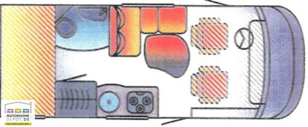 HYMER / ERIBA / HYMERCAR B-Klasse 504 Hubbett Solar Sog Markise - Интегриран кампер: слика 2 HYMER / ERIBA / HYMERCAR B-Klasse 504 Hubbett Solar Sog Markise - Интегриран кампер: слика 2