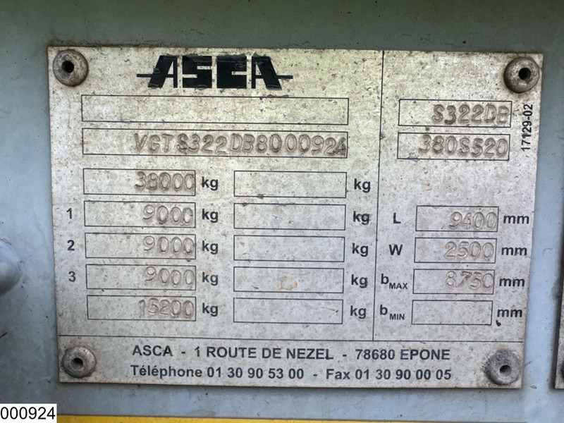 ASCA Chassis 10 / 20 / 30 ft, ADR - Транспортер на контејнер/ Полуприколка со променливо тело: слика 4 ASCA Chassis 10 / 20 / 30 ft, ADR - Транспортер на контејнер/ Полуприколка со променливо тело: слика 4