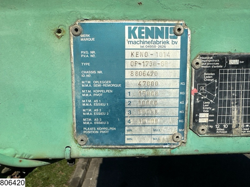 Kennis open laadbak 2x steering axle - Полуприколка платформа: слика 4 Kennis open laadbak 2x steering axle - Полуприколка платформа: слика 4