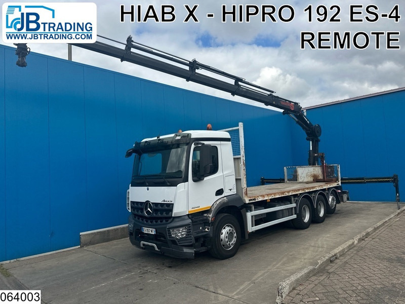 Mercedes-Benz Arocs 3243 8x4, EURO 6, Hiab, Remote - Камион со платформа, Камион со кран: слика 1 Mercedes-Benz Arocs 3243 8x4, EURO 6, Hiab, Remote - Камион со платформа, Камион со кран: слика 1