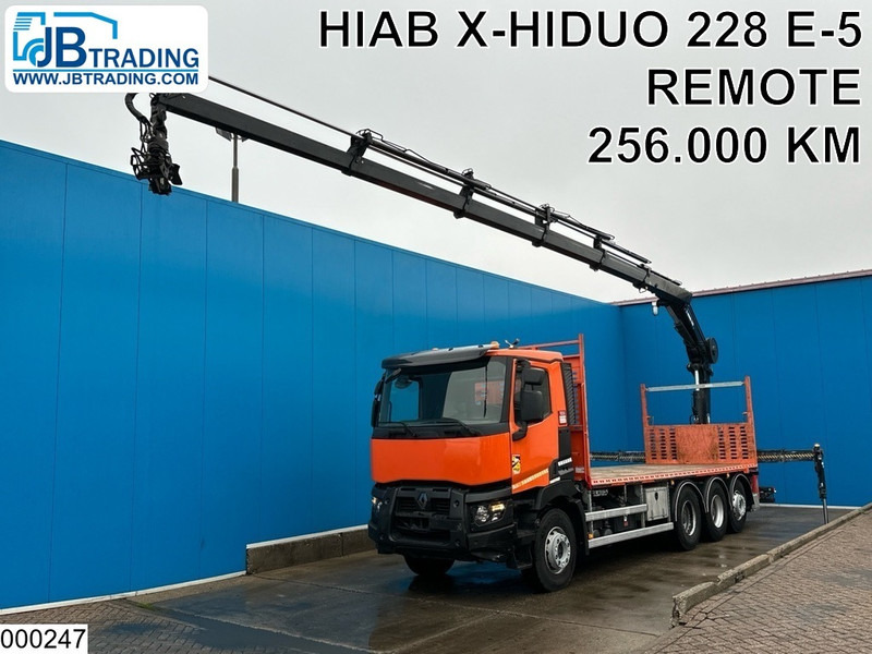 Renault C 430 8X4, EURO 6, HIAB, X-HIDUO 228 E-5 - Камион со платформа, Камион со кран: слика 1 Renault C 430 8X4, EURO 6, HIAB, X-HIDUO 228 E-5 - Камион со платформа, Камион со кран: слика 1