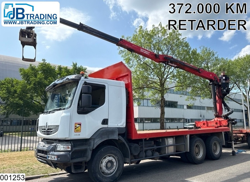Renault Kerax 450 Dxi 6x4, Manual, Steel, Palfinger, Retarder - Камион за дрва, Камион со кран: слика 1 Renault Kerax 450 Dxi 6x4, Manual, Steel, Palfinger, Retarder - Камион за дрва, Камион со кран: слика 1