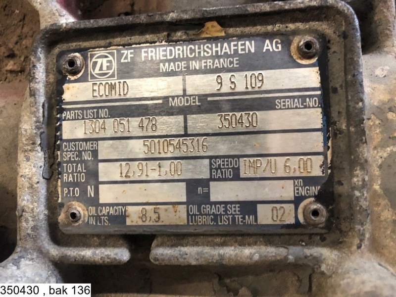 ZF ECOMID 9 S 109, Manual - Менувач: слика 3 ZF ECOMID 9 S 109, Manual - Менувач: слика 3