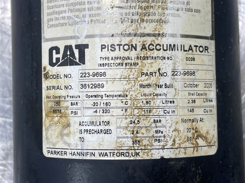 Cat 924G-223-9698-Piston accumulators/Kolbenspeicher - Хидраулика за Градежна машина: слика 3 Cat 924G-223-9698-Piston accumulators/Kolbenspeicher - Хидраулика за Градежна машина: слика 3