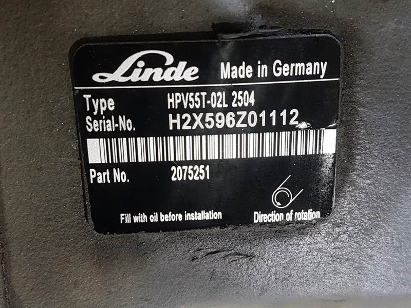 Linde HPV55-02L - Vögele - 2075251 -Drive pump/Fahrpumpe - Хидраулика: слика 2 Linde HPV55-02L - Vögele - 2075251 -Drive pump/Fahrpumpe - Хидраулика: слика 2