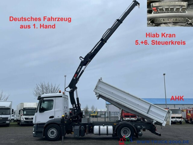 Mercedes-Benz Antos 1830 Hiab X-HIDUO138E2 Kran +FB 5+6 Kreis - Кипер, Камион со кран: слика 1 Mercedes-Benz Antos 1830 Hiab X-HIDUO138E2 Kran +FB 5+6 Kreis - Кипер, Камион со кран: слика 1