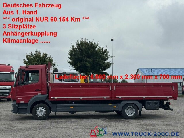 Mercedes-Benz Atego 823 3 Sitze + Klima + AHK + NUR 60.153 Km - Камион со платформа: слика 1 Mercedes-Benz Atego 823 3 Sitze + Klima + AHK + NUR 60.153 Km - Камион со платформа: слика 1