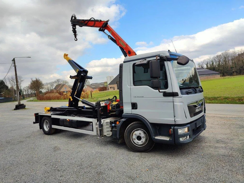 MAN TGL 12.250 Containersysteem Jimeca met kraan Palfinger PK4501 - Камион со кука за подигање, Камион со кран: слика 2 MAN TGL 12.250 Containersysteem Jimeca met kraan Palfinger PK4501 - Камион со кука за подигање, Камион со кран: слика 2