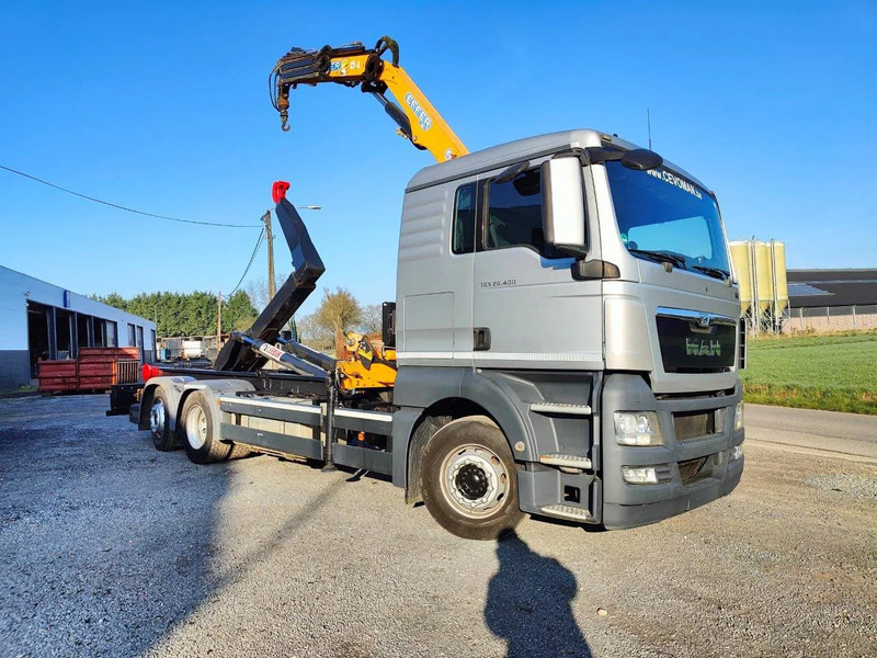 MAN TGX 26.400 6x2 Euro5 Container LEEBUR + Crane Effer 145 - Камион со кука за подигање, Камион со кран: слика 2 MAN TGX 26.400 6x2 Euro5 Container LEEBUR + Crane Effer 145 - Камион со кука за подигање, Камион со кран: слика 2