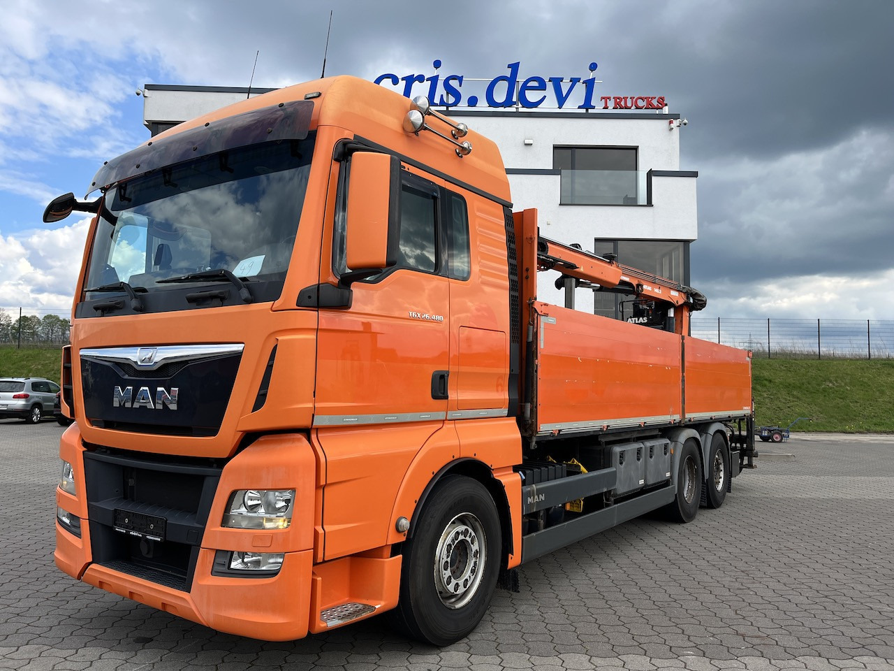MAN TGX 26.480 6x2 Atlas 145.2 Kran Baustoff AHK - Камион со платформа, Камион со кран: слика 1 MAN TGX 26.480 6x2 Atlas 145.2 Kran Baustoff AHK - Камион со платформа, Камион со кран: слика 1