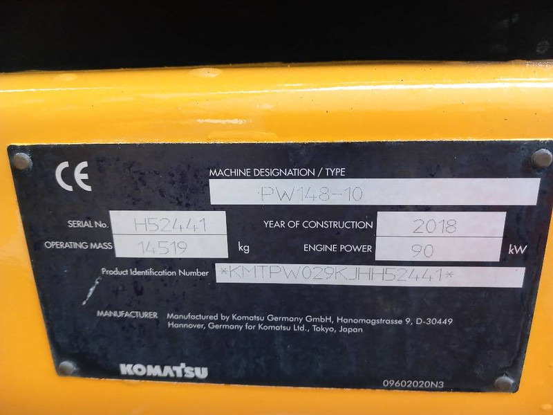 Komatsu PW148-10 - Багер на тркала: слика 4 Komatsu PW148-10 - Багер на тркала: слика 4