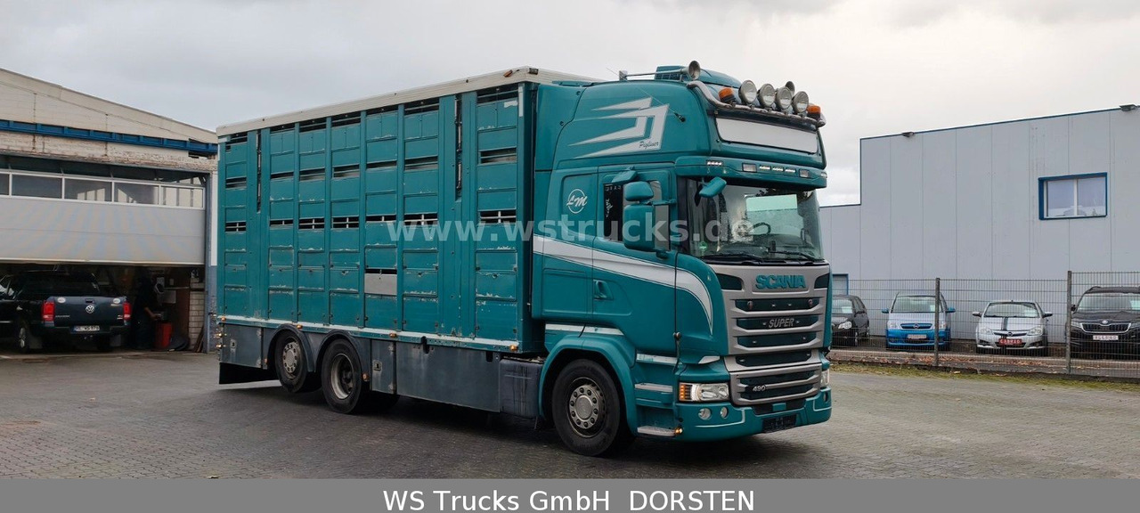 Scania R 490 Topline Menke 4 Stock Hubdach | Retader - Камион за коњи: слика 2 Scania R 490 Topline Menke 4 Stock Hubdach | Retader - Камион за коњи: слика 2