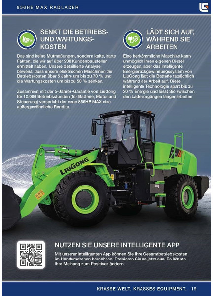Нов Натоварувач на тркала LIUGONG 856 HE vollelektrisch, 21.000 kg, 3.5 cbm: слика 19 Нов Натоварувач на тркала LIUGONG 856 HE vollelektrisch, 21.000 kg, 3.5 cbm: слика 19