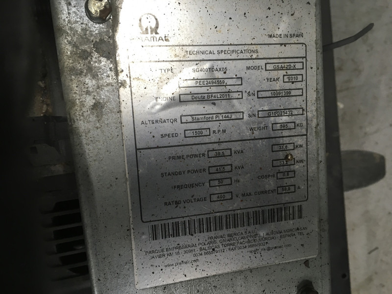 Нов Генераторска поставка Deutz BF4L2011 GENERATOR 40KVA NEW: слика 7