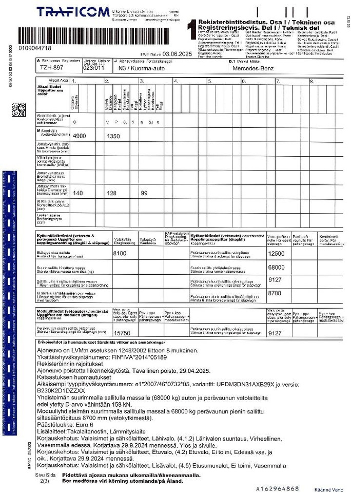Камион сандучар Mercedes-Benz Actros 2551: слика 13
