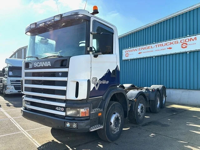 Scania R124-420 C 8x4 FULL STEEL CHASSIS (EURO 3 / FULL STEEL SUSPENSION / REDUCTION AXLES / GRS900 GEARBOX) - Камион со кабинска шасија: слика 1 Scania R124-420 C 8x4 FULL STEEL CHASSIS (EURO 3 / FULL STEEL SUSPENSION / REDUCTION AXLES / GRS900 GEARBOX) - Камион со кабинска шасија: слика 1