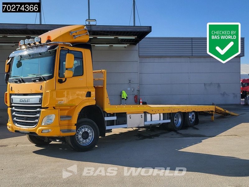DAF CF 440 6X2 Machine transporter Hydraulic ramps Lift+lenkachse ACC Euro 6 - Автотранспортен камион: слика 1 DAF CF 440 6X2 Machine transporter Hydraulic ramps Lift+lenkachse ACC Euro 6 - Автотранспортен камион: слика 1
